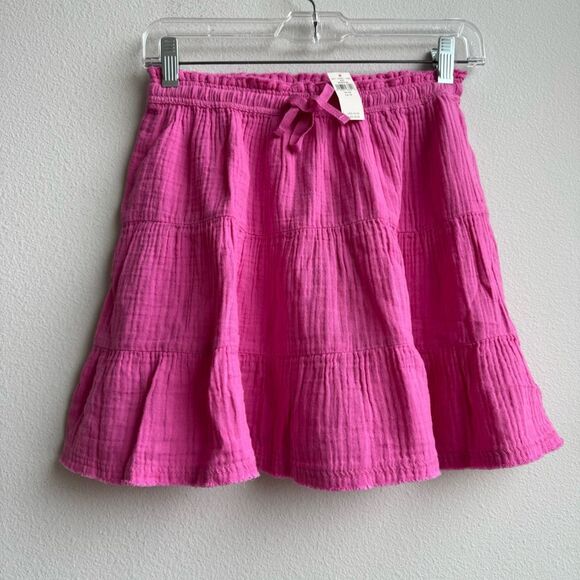 Aerie Bundle Pool To Party Ruffle Tiered Mini Skirt Flirty Pink Black Size XS /S - Picture 5 of 8